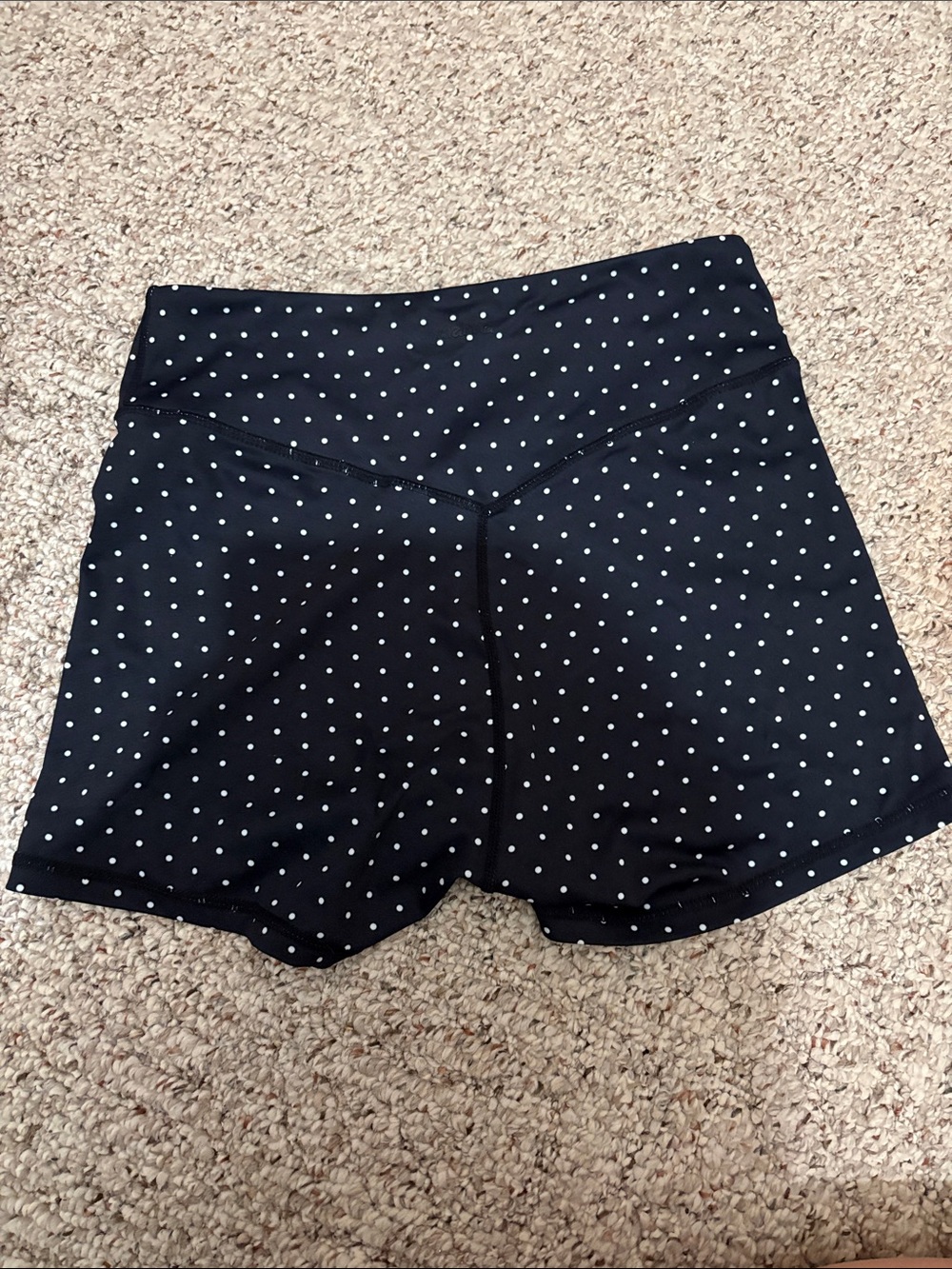 Polka Dot Athletic Women's Shorts - Black/White